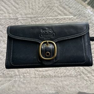 Vintage Coach leather wallet in dark blue